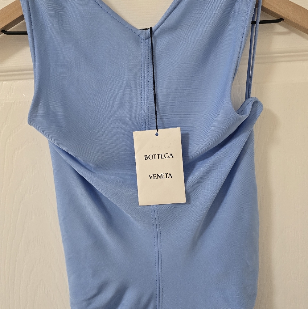 Bottega Veneta Ring Detail Jersey Maxi Gown Dress In Admiral New Size 38… - Picture 7 of 16